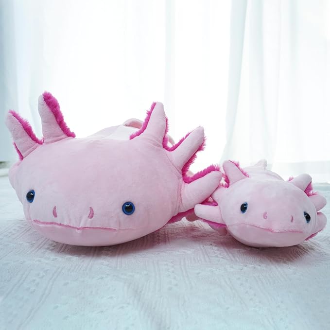 Axolotl Plush Toy, Axolotl Stuffed Animal,Soft Axolotl gifts Toys,Cute Salamander Plush,Salamander Plush Toy Gift for Kids and Adults - 17 Inch, pink