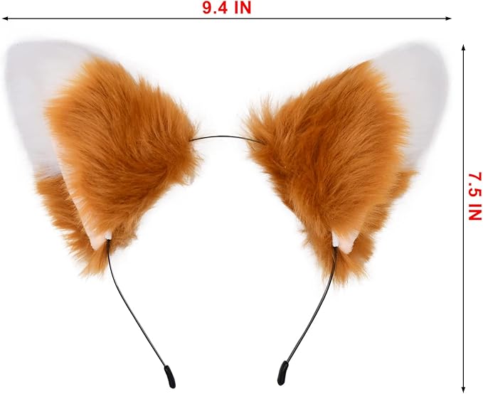 Plush Animal Ears and Horns Headband-Halloween Christmas Festival Theme Party Animal Cosplay Costume Headbands