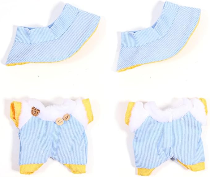 AICase for 17cm Doll Clothes/Outfit,Clothes Set for 17cm Bubu,3 Piece Set Hat Clothing for BUBU, Boys and Girls Stylish Adorable Accessories (C_Style)