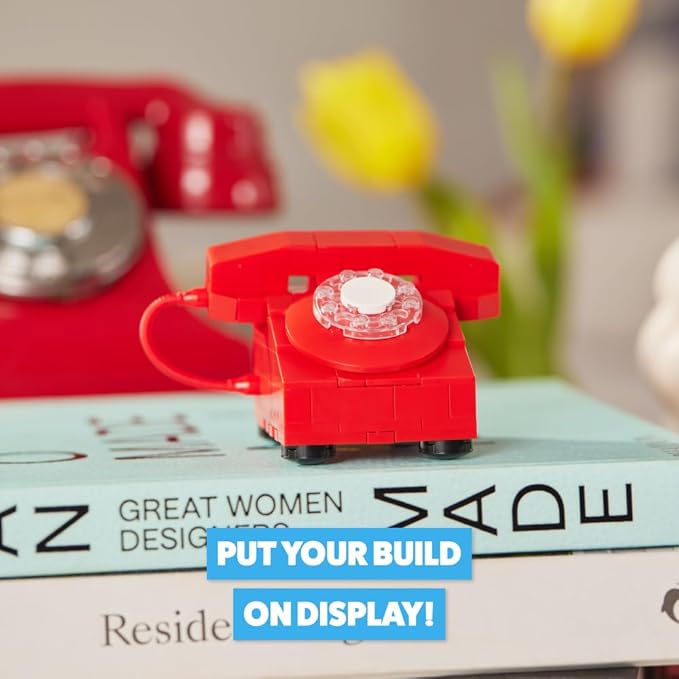 MAX Premium Retro Building Bricks Collection (Telephone) by ZURU, Building Bricks for Teens, Adults and Collectors. Build, Collect and Display Your Ultimate Collection of Retro Technology!