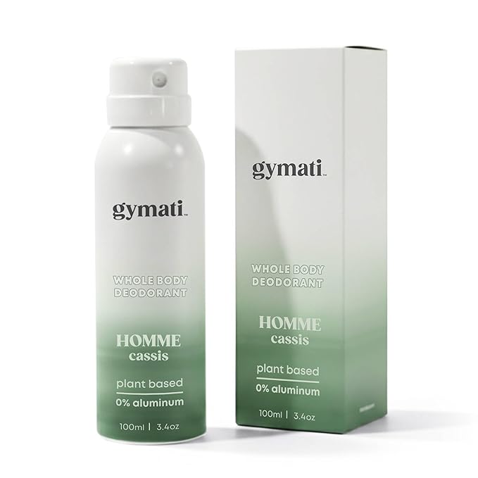 Gymati Natural Deodorant Body Spray – Aluminum-Free, Plant-Based Blend with Aloe & Zinc, Long-Lasting Odor Protection, Luxury-Inspired Scent for Men