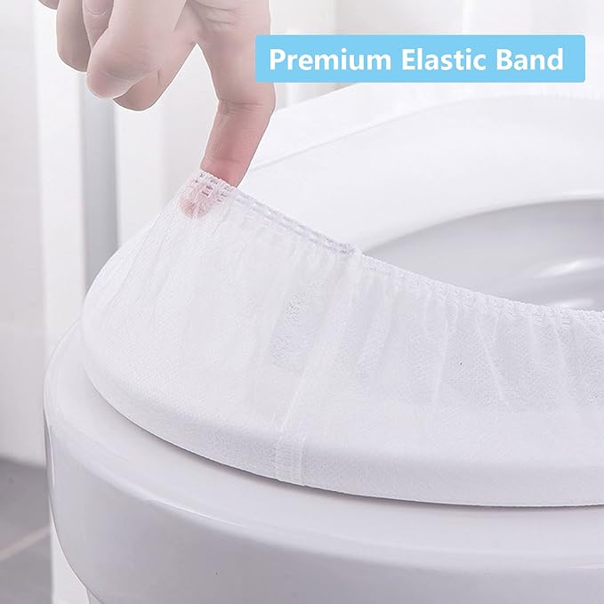 30 Packs Individually Wrapped Disposable Toilet Seat Covers Pad Portable Waterproof Potty Seat Covers for Travel and Public Restrooms