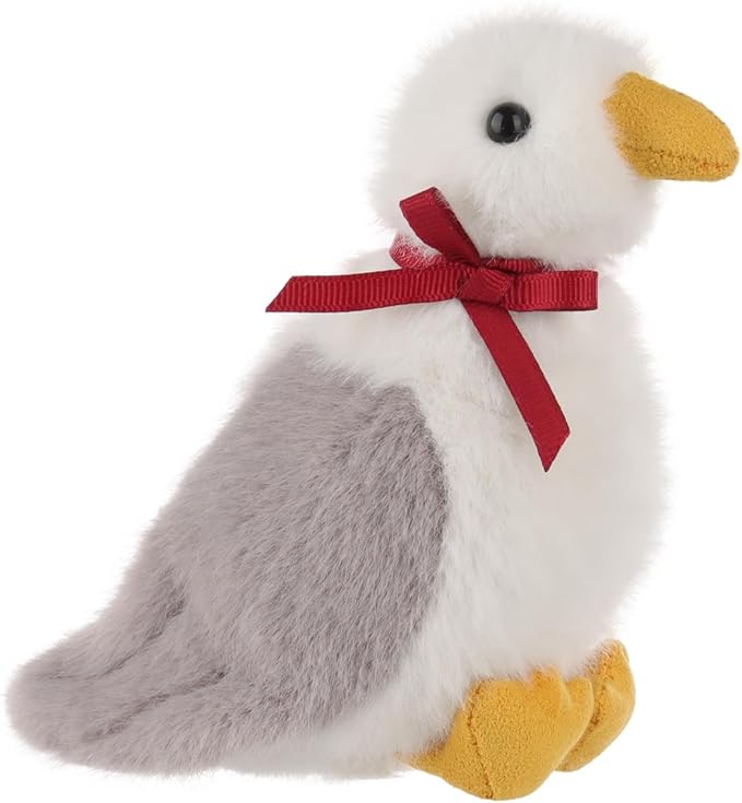 Apricot Lamb Messenger Seagull Plush Stuffed Animals for Kids, Soft Cute Plush Toys for Baby Girl and Boy, Fluffy Messenger Seagull Grey