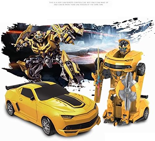 Surpass Remote Controlled Transformation Robot Shape-shift Action Figure, Remote Control Action Figure Model Car Toy for Kids, 1:14 Proportion Bumblebee (1:14 Proportion Big Size)