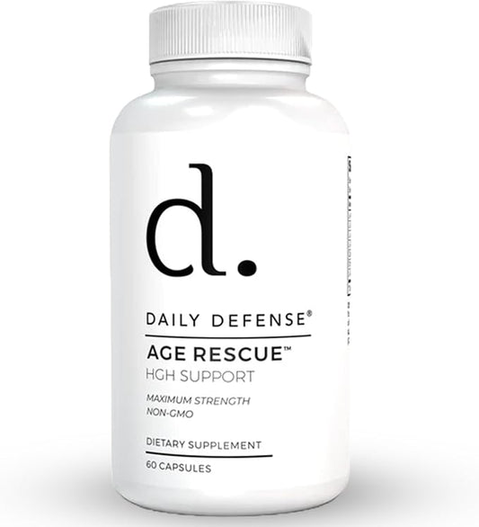 Age Rescue Anti Aging Amino Acids Supplement - HGH Supplements for Men & Women with Colostrum and Amino Acids to Improve Immunity, Energy, Focus & Youthful Skin Tone for Overall Wellness-60 Capsules