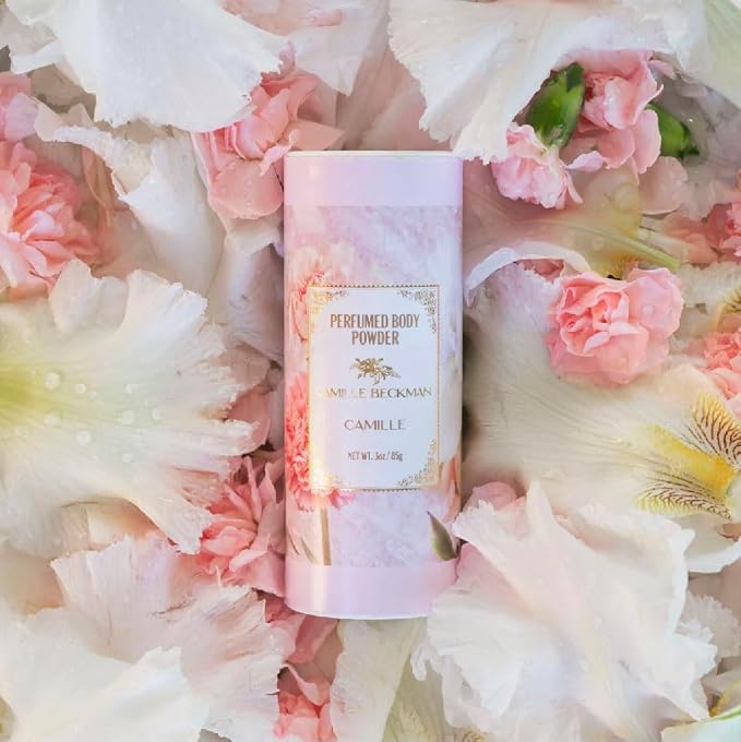 Camille Scented Talc-Free Body Powder, Perfumed Dusting Powder, Camille Beckman, 3 Ounce