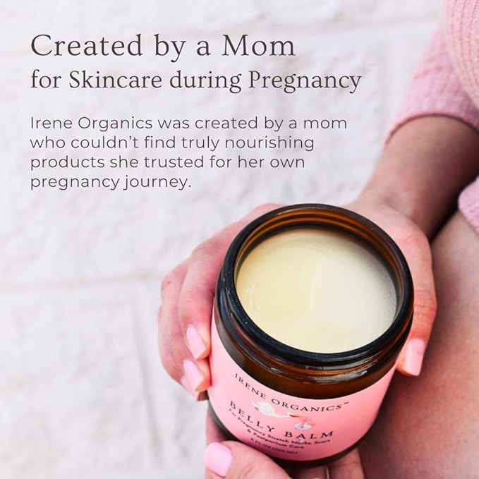 Belly Bundle by Irene Organics - Organic Belly Butter and Oil for Pregnancy Stretch Mark Prevention and Treatment - Award Winning Skincare For Pregnancy and Postpartum - Mother's Day Gift Set (Large)
