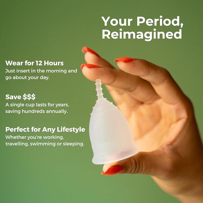 OrganiCup Menstrual Cup by AllMatters - Size A - Superior to Pads & Tampons - Voted Best Menstrual Cup by Reviewed - Made in Germany - Soft and Flexible