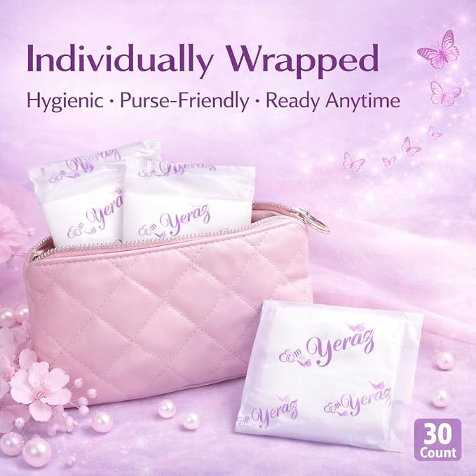 Sanitary Napkin for Women - Ultra Thin Pads with Wings - Size 5 & 90 Count (3 Packs of 30) - Fast Absorbent - Fragrance Free Feminine Pads - Comfort for Regular to Heavy Flow