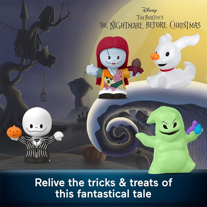 Little People Collector Disney Tim Burton’s the Nightmare Before Christmas Special Edition Set for Adults and Fans, 4 Figures