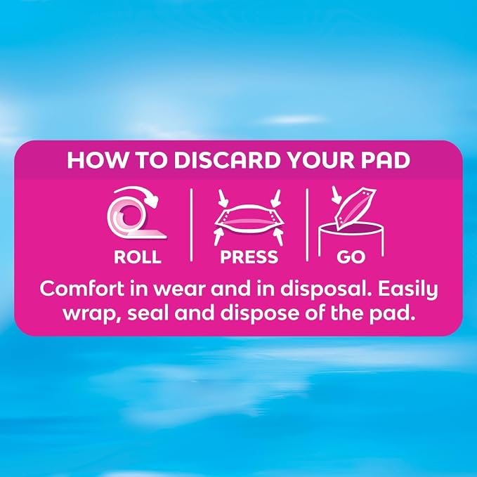 SABA Ultra Invisible Ultra Thin Regular Pads with Wings, SecureFit Technology, 3-Pack of 18 Pads (54 Count)