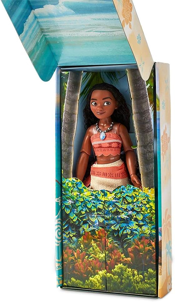 Disney Store Girl's Disney Princess Classic Doll (Moana), 11 Inches, Includes Brush with Molded Details, Fully Posable Toy in Classic Outfit