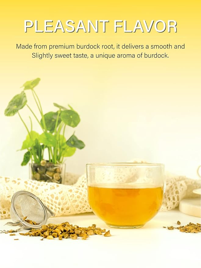 TeeLux Burdock Root Tea, Cut & Sifted, Pure Natural Dried Burdock Root Loose Leaf Tea, Caffeine Free, Premium Herbal Tea, 16oz