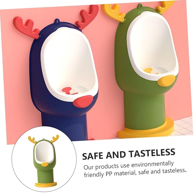 TOYANDONA 1pc Cartoon Elk Urinal for Boys Fun Potty Training Tool for Toddlers Wall-Mounted Pee Trainer Height Settings Easy to Clean and Use