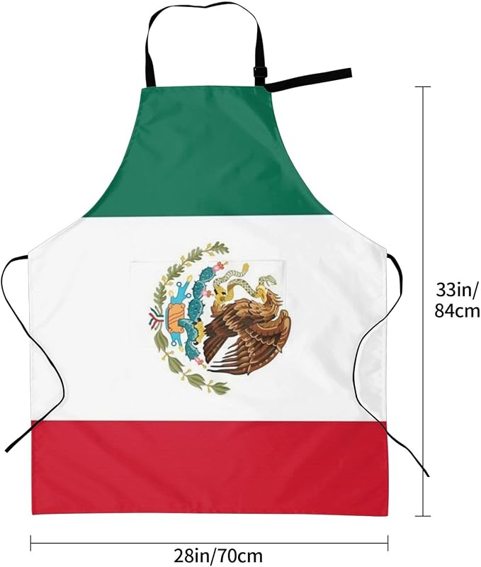 Cute Flag Kitchen Cooking Aprons for Women Men Adjustable Patriotic Flag Apron with 2 Pockets for Home Kitchen Garden