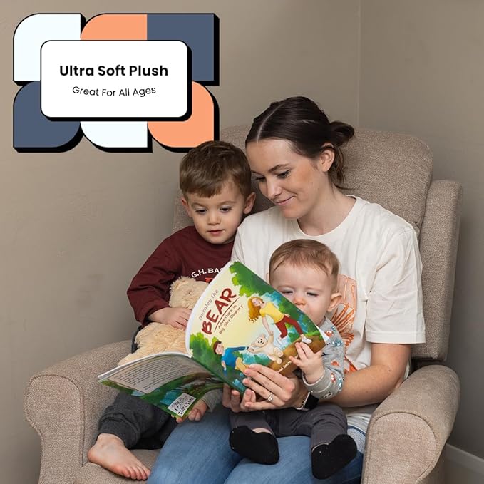 Burnley The Teddy Bear Stuffed Animal Including Interactive Storybook, Book with Stuffed Animal Set with Teddy Bear Plush & Beautifully Illustrated Childrens Book for (Ages 3-8)