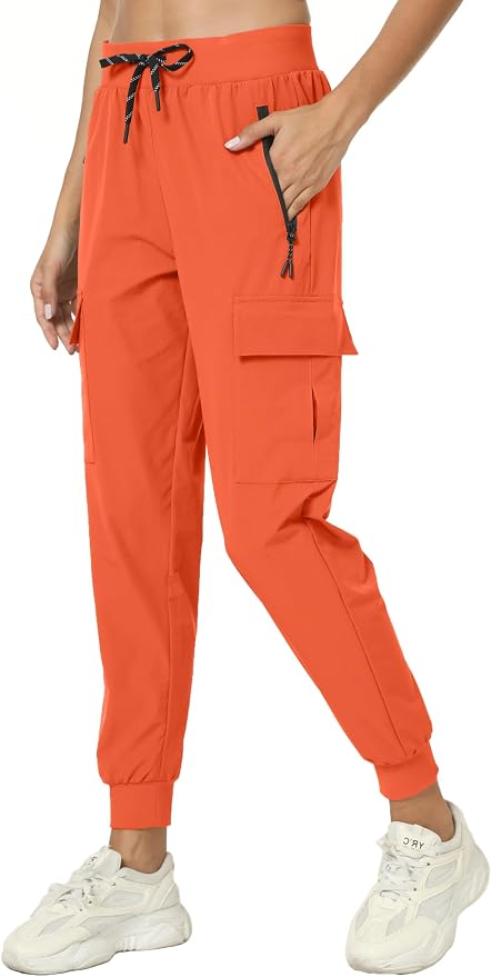 Women's Joggers Cargo Pants Lightweight Quick Dry Hiking Running Pants for Athletic Casual & Outdoor