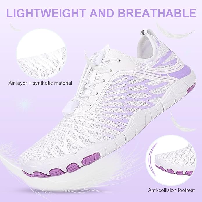 ELETON Barefoot Shoes Women Men Footwear, Wide Toe Box Hiking Zero Drop Non-Slip Quick-Dry River Boat Pool Beach Water Shoes, Lightweight Swimming Running Walking Sneakers Unisex