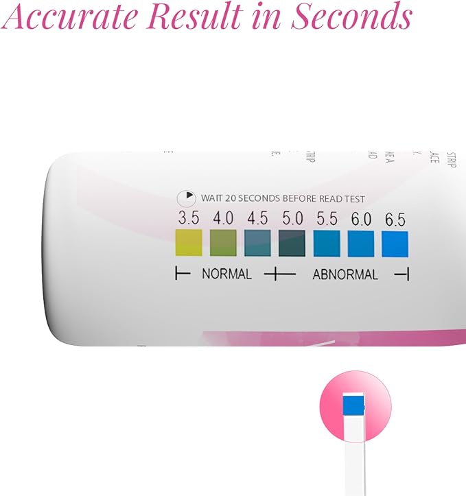 NATURELAND Vaginal pH Test Strips for Women – At-Home Test BV and Yeast Infection Kit, with BloomSense App, Accurate 3.5-6.5 Range, Foil-Sealed (80 Strips)
