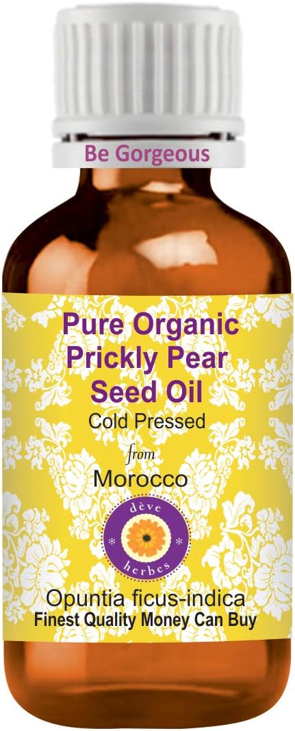 Deve Herbes Pure Organic Prickly Pear Seed Oil (Opuntia ficus-Indica) Cold Pressed 5ml (0.16 oz)