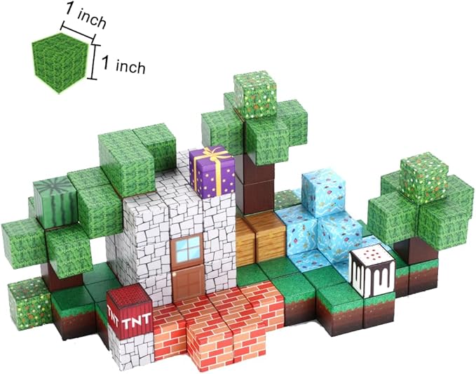 Magnetic Building Blocks 108PCS STEM Toys for Kids Ages 3-10 Forest-Themed Learning Set with Idea Book Montessori Sensory & Creative Play Gift (Garden)