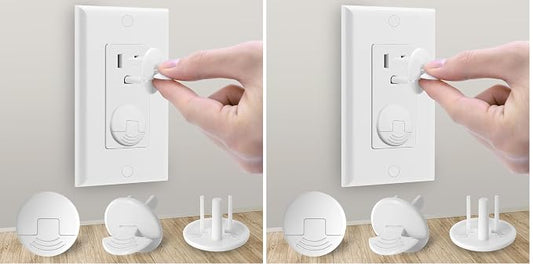 PRObebi Outlet Covers Baby Proofing White - 76 Pack Plug Covers for Electrical Outlets, Child Proof Socket Covers, Baby Safety Products for Home, Office, Easy Insatllation