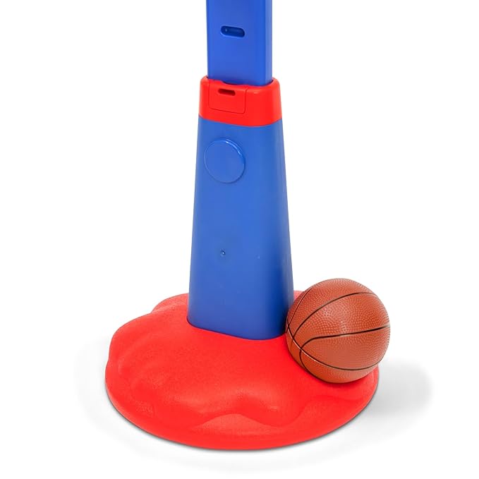 Spidey and His Amazing Friends Plastic Basketball Set by Delta Children – Includes Basketball Hoop, 1 Basketball and Ball Pump