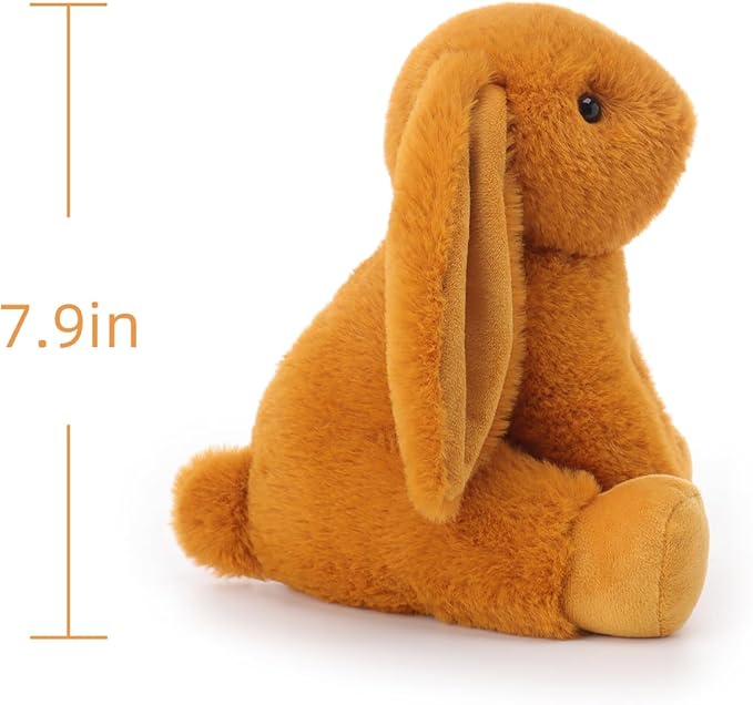 Apricot Lamb Ginger Yellow Bunny Stuffed Animals for Kids, Soft Cute Plush Toys for Baby Girl and Boy, 7.9 Inches