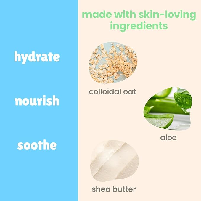 Baby Magic Soothing Hair & Body Wash, Vanilla & Oat, Soothes and Cleanses, Specially Formulated for Baby's Delicate Skin, Tear Free, Hypoallergenic, Dermatologist Recommended, 16.5 Fl Oz