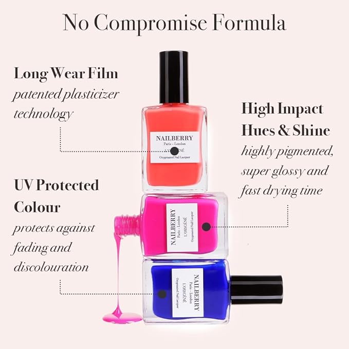 Nailberry L'Oxygéné Oxygenated Nail Lacquer | Serenity | Gray Opaque Nail Polish | UV Protected Long-Wear Nail Polish | 12-Free | Vegan | Certified Halal | Cruelty & Gluten Free | 15 ml