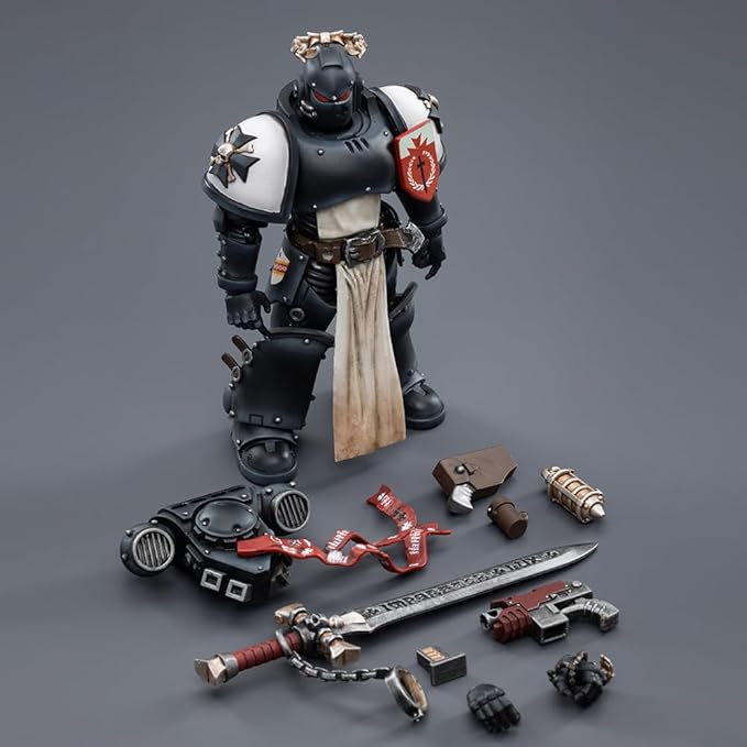 JOYTOY Warhammer 40,000 1/18 Action Figure Black Templars The Emperors Champion Rolantus and Ultramarines Intercessors and Dark Angels Master Lazarus 3PCS Collection Model
