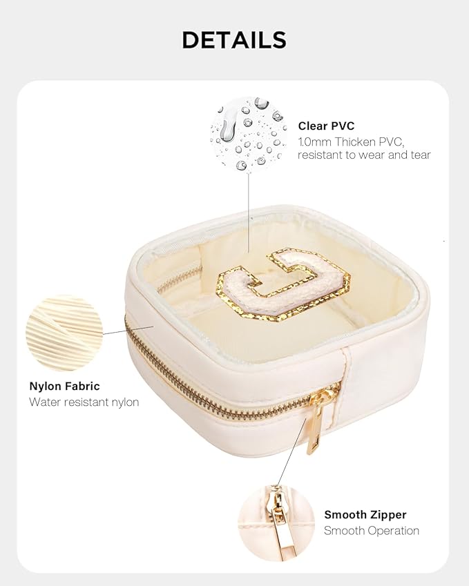 KOTORA Bridesmaid Gifts for Wedding Day, Bridesmaid Gifts | Bridesmaid Proposal Gifts Unique Gifts | Preppy Makeup Bag 30th Birthday Gifts for Her | Makeup Organizer Bag Preppy Stuff