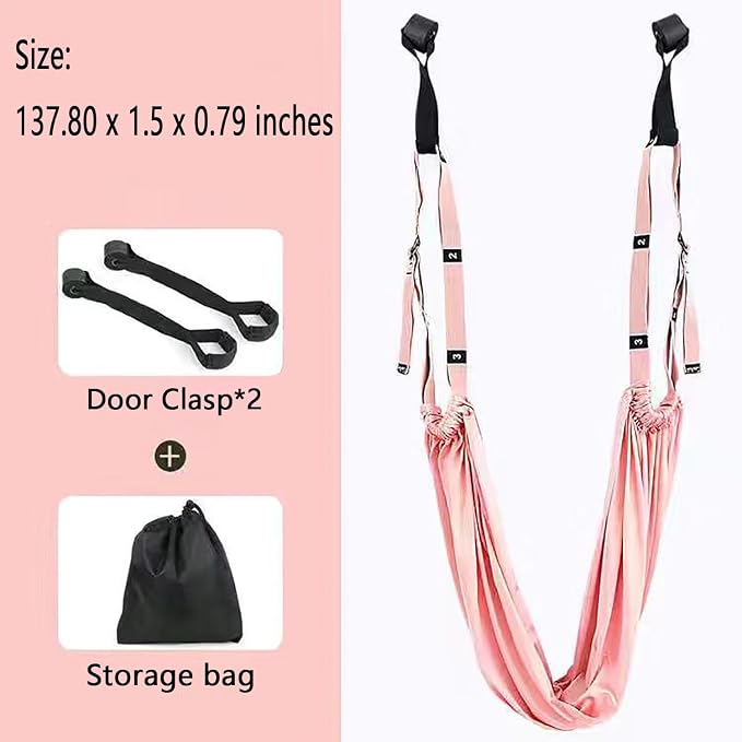 Yoga Stretching Strap,Stretching Equipment with Door Anchor,Back Stretcher for Back Pain, Flexibility Tensile Trainer for Dance Aerial Yoga Ballet Leg Stretching Exercise