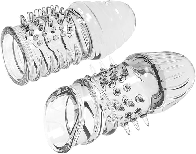 Male Trainer Thread Insulation Sleeve Transparent Soft Simulation Mushroom Head Penis Ring for G-spot Stimulation