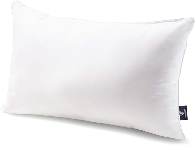 Phantoscope Throw Pillow Insert with 100% Cotton Cover, 12x20 Inch, 1 Pack | Soft Supportive Throw Pillows for Couch Bed, Hypoallergenic Breathable Pillows Inerts, Lumbar Decorative Cushion Sham Stuffer