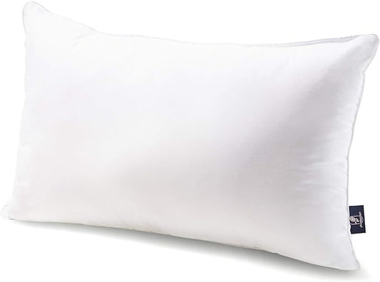 Phantoscope Throw Pillow Insert with 100% Cotton Cover, 12x20 Inch, 1 Pack | Soft Supportive Throw Pillows for Couch Bed, Hypoallergenic Breathable Pillows Inerts, Lumbar Decorative Cushion Sham Stuffer
