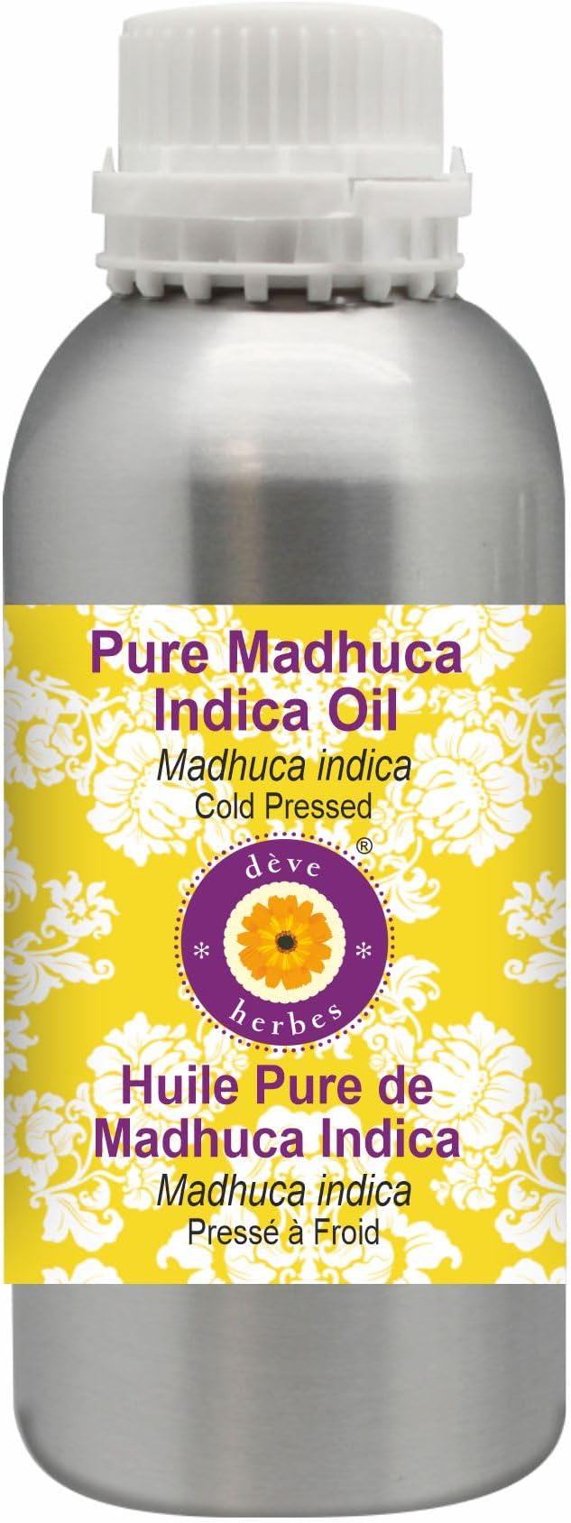 Deve Herbes Pure Madhuca Indica Oil (Madhuca Indica) Cold Pressed 630ml (21 oz)