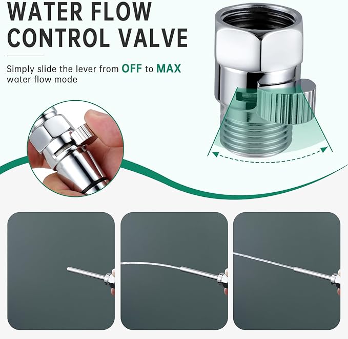 Shower Enema Cleaner, Smooth Metal Shower Douche Nozzle Cleansing System for Men and Women Portable Cleaning (Polished Chrome)