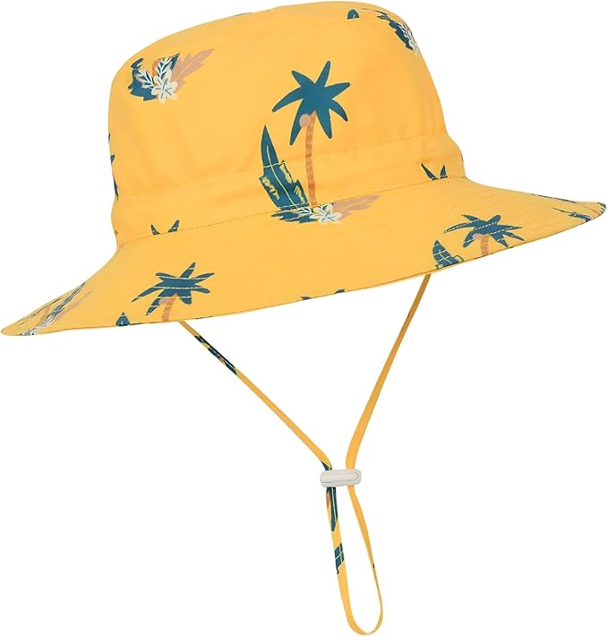 Baby Sun Hat UPF 50+ Sun Protective Toddler Bucket Hat Summer Kids Beach Hats Wide Brim Outdoor Play Hat for Boys Girls