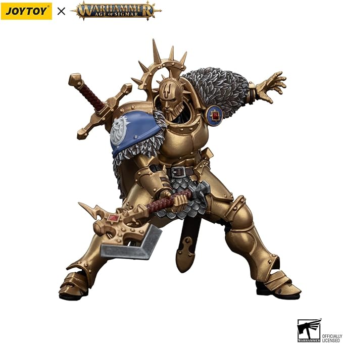 JOYTOY Warhammer 1/18 Action Figure Age of Sigmar Stormcast Eternals The Blacktalons Hendrick, The Silver Wolf 4.96in Mecha Joy Toy Collection Model