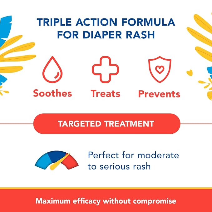 Triple Paste 3X Max Zinc Oxide Diaper Rash Ointment, 12oz Jar – Maximum Strength Diaper Cream for Sensitive Skin