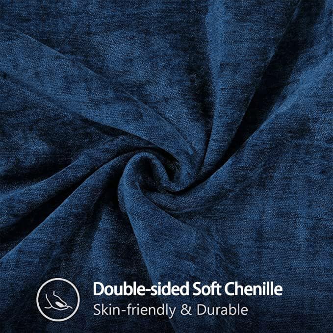 decorUhome Soft Chenille Throw Pillow Covers 16x16 Set of 2 Poseidon | Fall Textured Decorative Throw Pillow Cases Stitched Edge Modern Farmhouse Luxury Boho Velvet for Couch Sofa Bed Home Decor