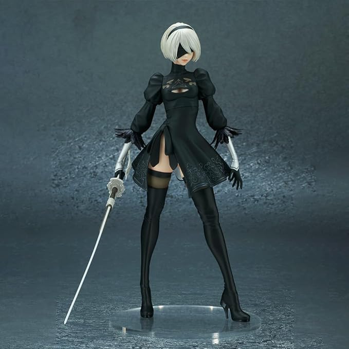 2B Figure Statue Model - 1/6 Scale 2B Action Figure 2Byorha Anime Figurine, 28cm No.2 Type B Figures, PVC Handmade Collectible Desktop Decoration