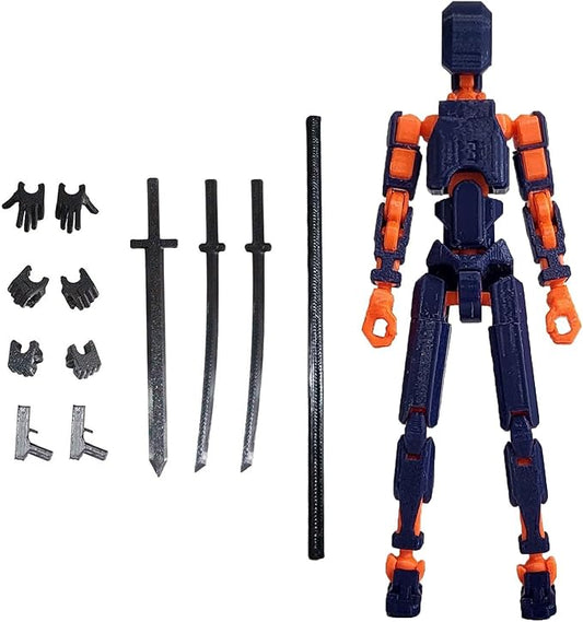 Assembly Completed T13 Action Figure, Titan 13 3D Printed Action Figure, 3D Printed Titan13, Assembled Dummy 13 Lucky 13 Toy Figure