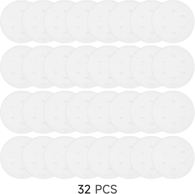 32 Pieces Plastic Action Figure Display Stand Base ,Multi-PEG Model Support Stand Compatible with 6 inch Star Wars Black Series Figure Toy (32PCS-Clear-Round)