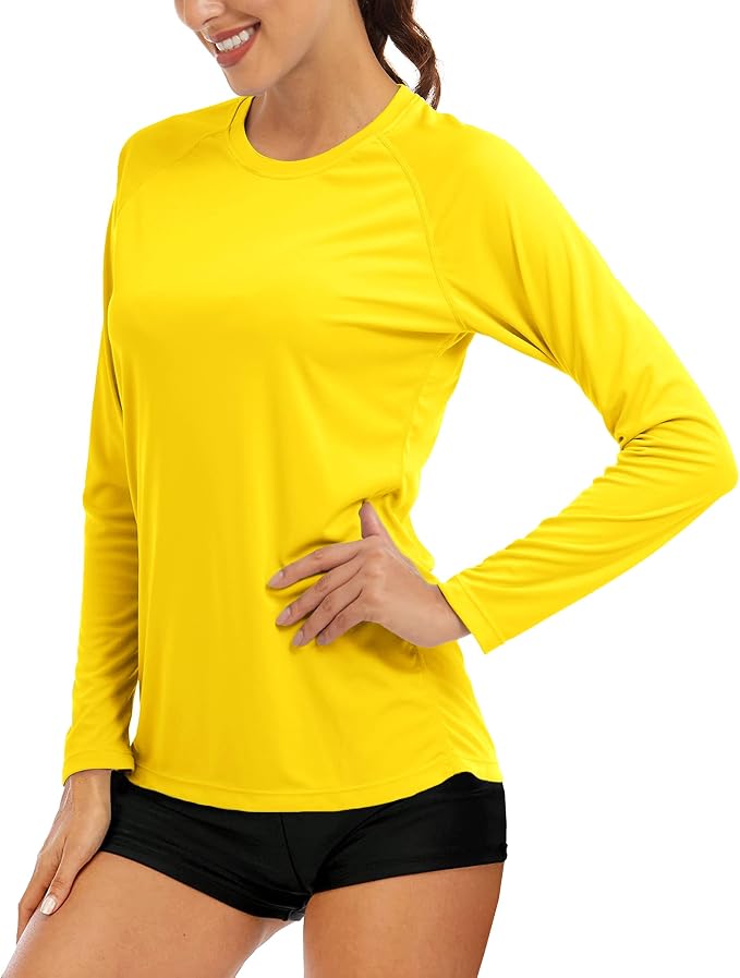 MAGCOMSEN Women's Long Sleeve Shirts UPF 50+ Sun Protection Shirts for Hiking Fishing Workout Rash Guard