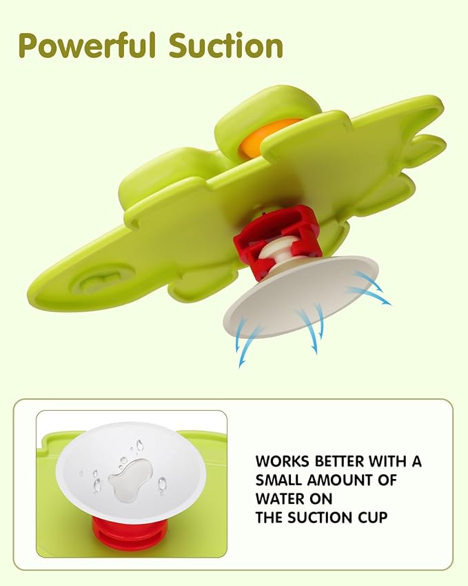 3PCS Dinosaur Suction Cup Toys for 1 Year Old Boys Girls | Sensory Baby Bath Toys for Toddlers 1-3 | Infant Travel & Window Toys | Birthday