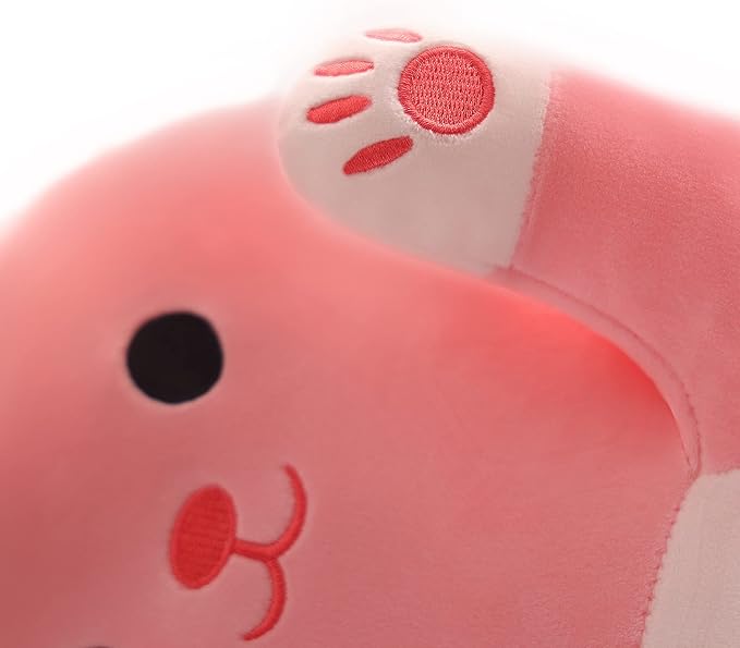 Long Rabbit Plush Toy Pillow Soft Pink Rabbit Plush Pillow Long Stuffed Animal Toy Gift for Kids Girlfriend 110cm