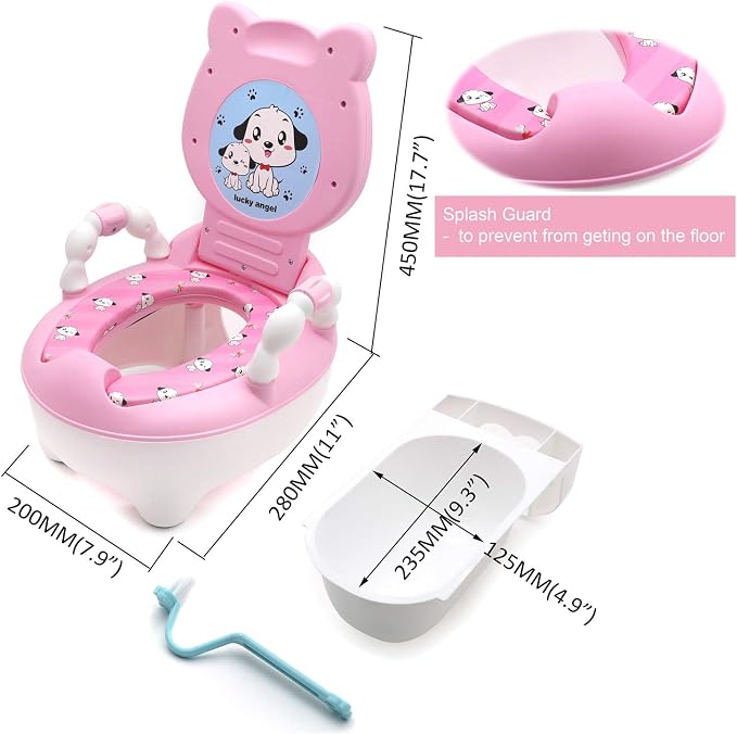 HongK- Bear Pink Kids Baby Potty Training Seat Toddler Portable Lovely Toilet Seat Stool Chair [P/N: ET-BABY003-PINK]
