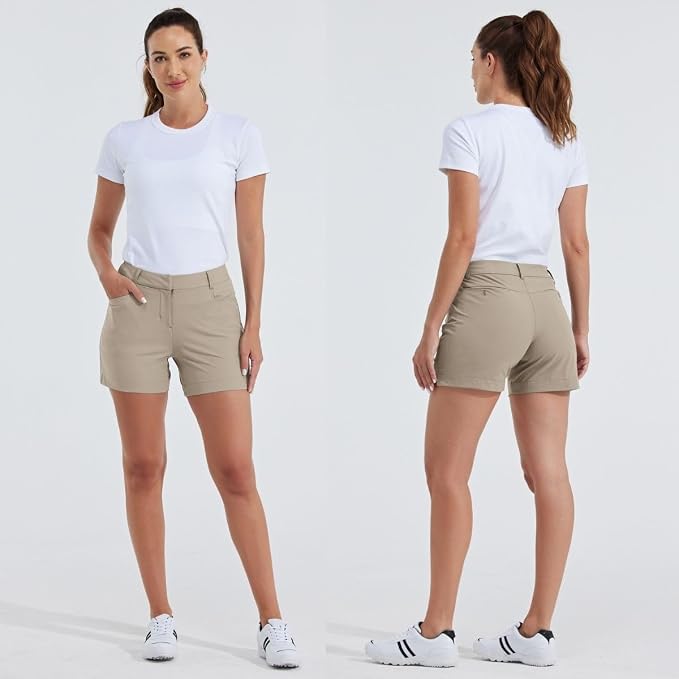 Willit Women's 4.5" Golf Shorts Quick Dry Outdoor Causal Shorts with Pockets Water Resistant